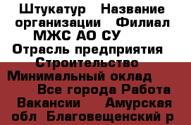 Штукатур › Название организации ­ Филиал МЖС АО СУ-155 › Отрасль предприятия ­ Строительство › Минимальный оклад ­ 35 000 - Все города Работа » Вакансии   . Амурская обл.,Благовещенский р-н